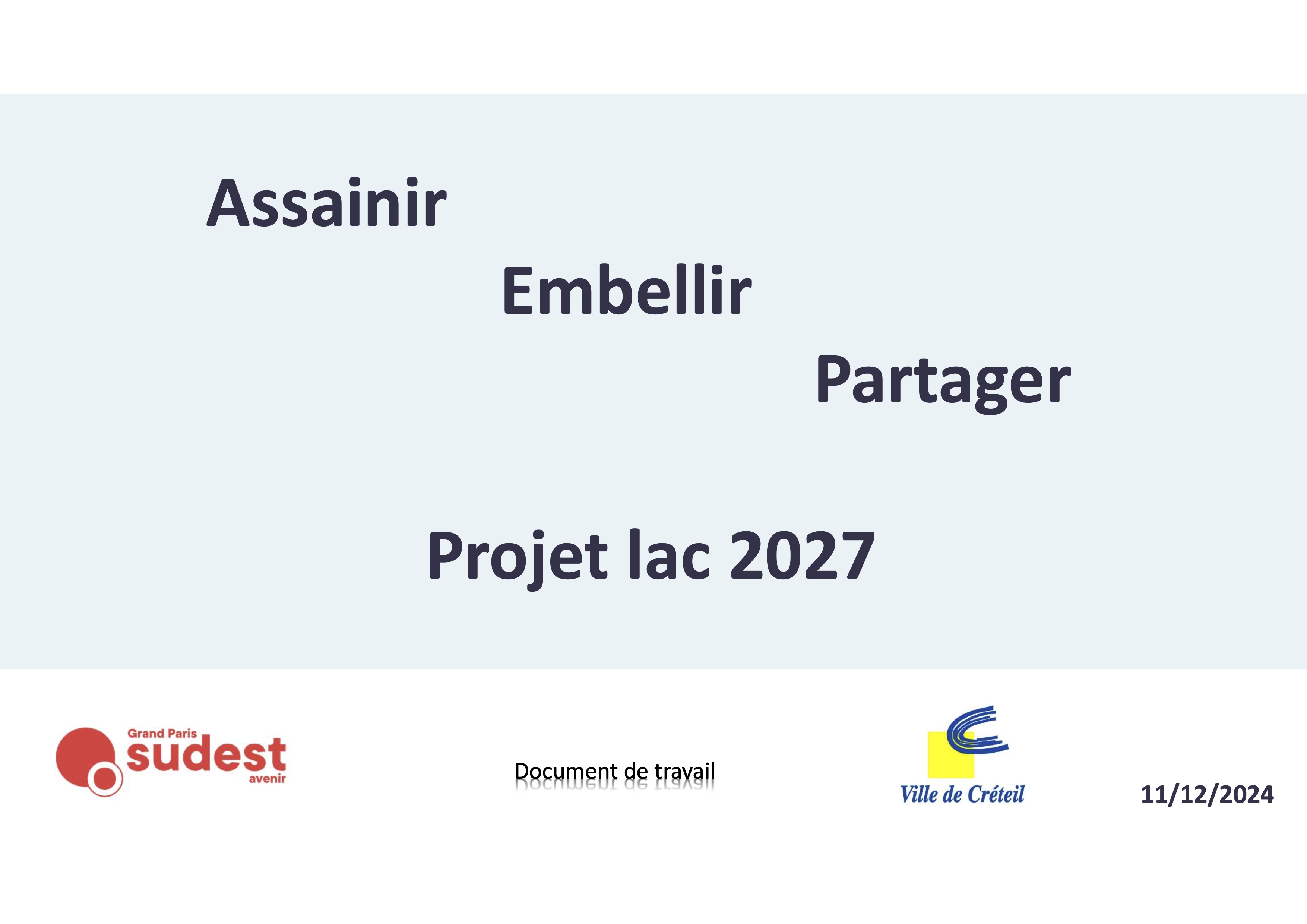 Projet lac 2027 - Assainir Embellir Partager 