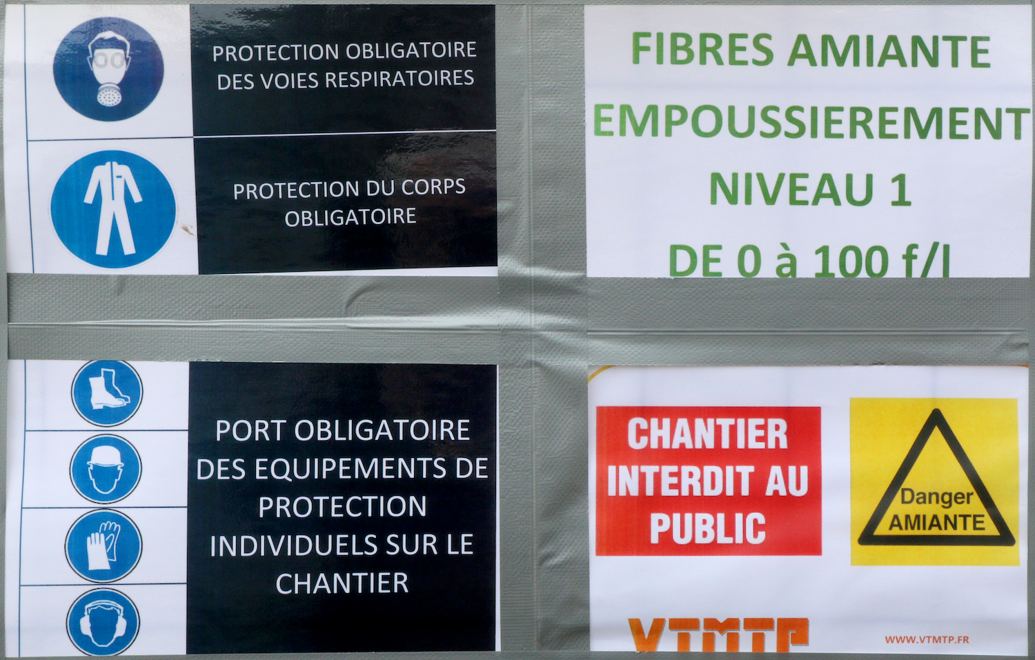 Affichage de sécurité - Chantier sur l'île de loisirs le 22 janvier 2016