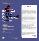Programme du FORUM DE LA CULTURE 2017