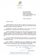 Courrier de Mr le Maire de Créteil au Préfet du Val-de-Marne daté du 8 juillet 2019