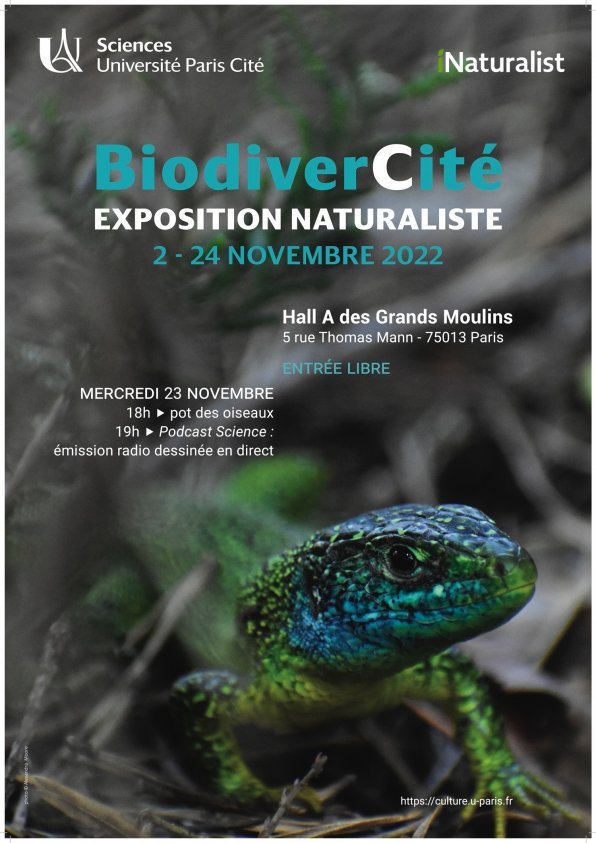 Affiche BiodiverCité - Exposition naturaliste - 2022 ©Photo © 2022 - Alexandra MOORE